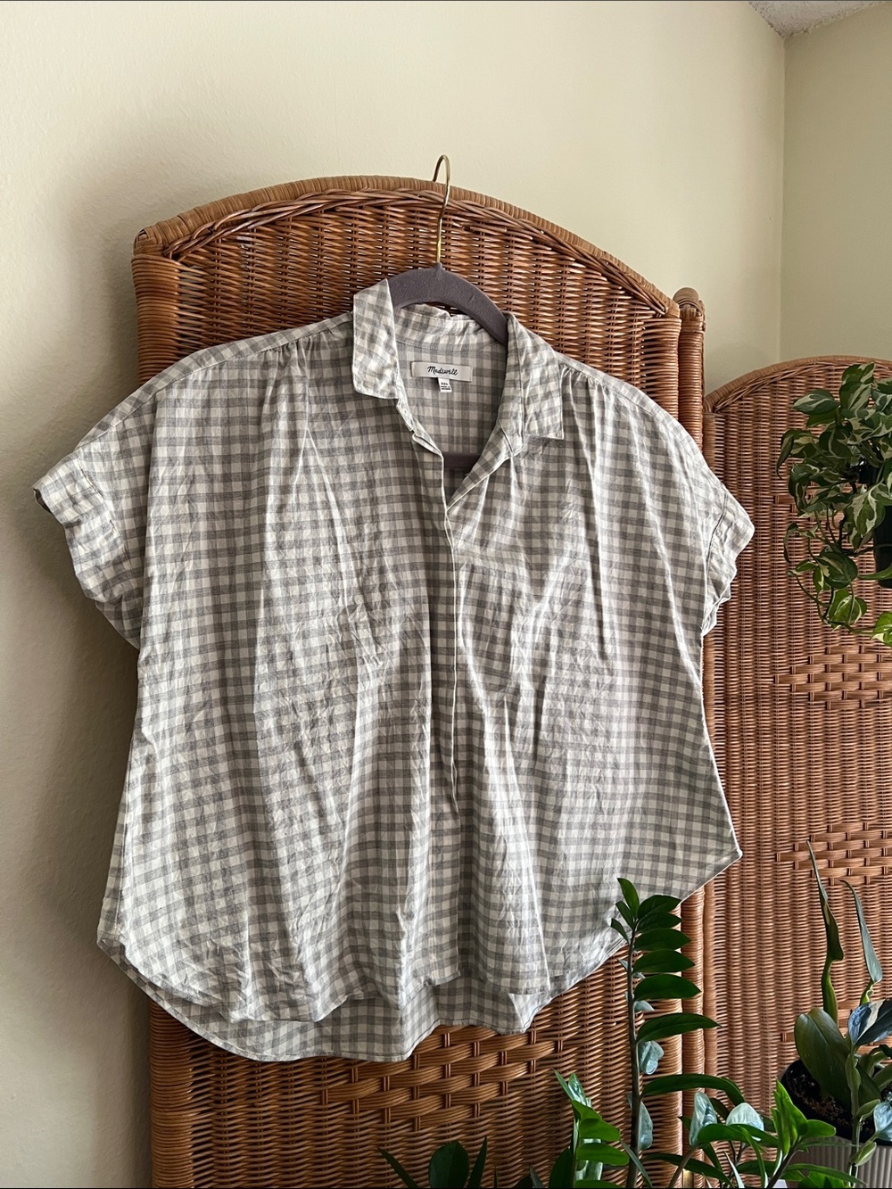 Madewell gingham Hilltop shirt